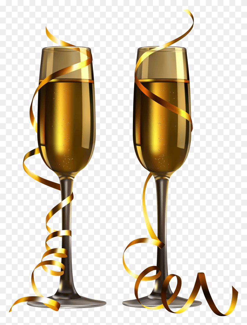 5874x7890 Champagne Glasses Clipart Champagne Stemware HD PNG Download