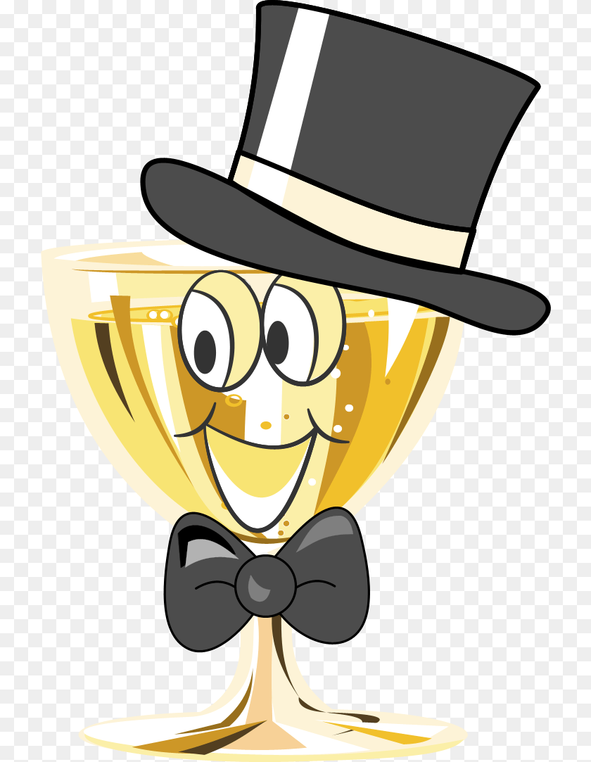 725x1083 Champagne On Ice, Glass, Clothing, Hat, Animal Sticker PNG