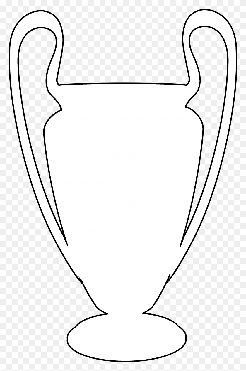 2400x3706 Champions League Logo Black And White Champions League Logo White, Jar, Pottery, Urn HD PNG Download