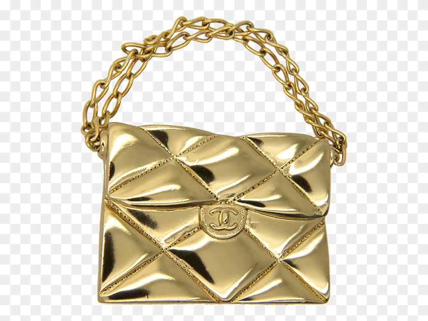 527x571 Chanel Bag With Safety Pin Gold Handbag, Accessories, Accessory, Purse HD PNG Download