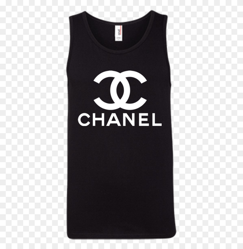 387x800 Chanel Logo Tank Top Chanel, Text, Clothing, Apparel HD PNG Download