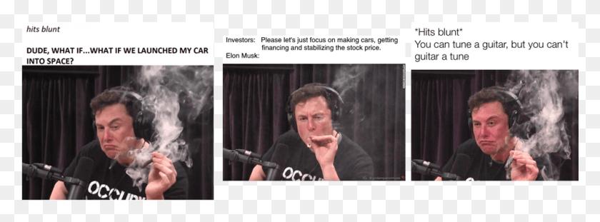988x318 Cambiar De Mente Elon Fuma Hierba Meme, Persona, Humano, Fumar Hd Png