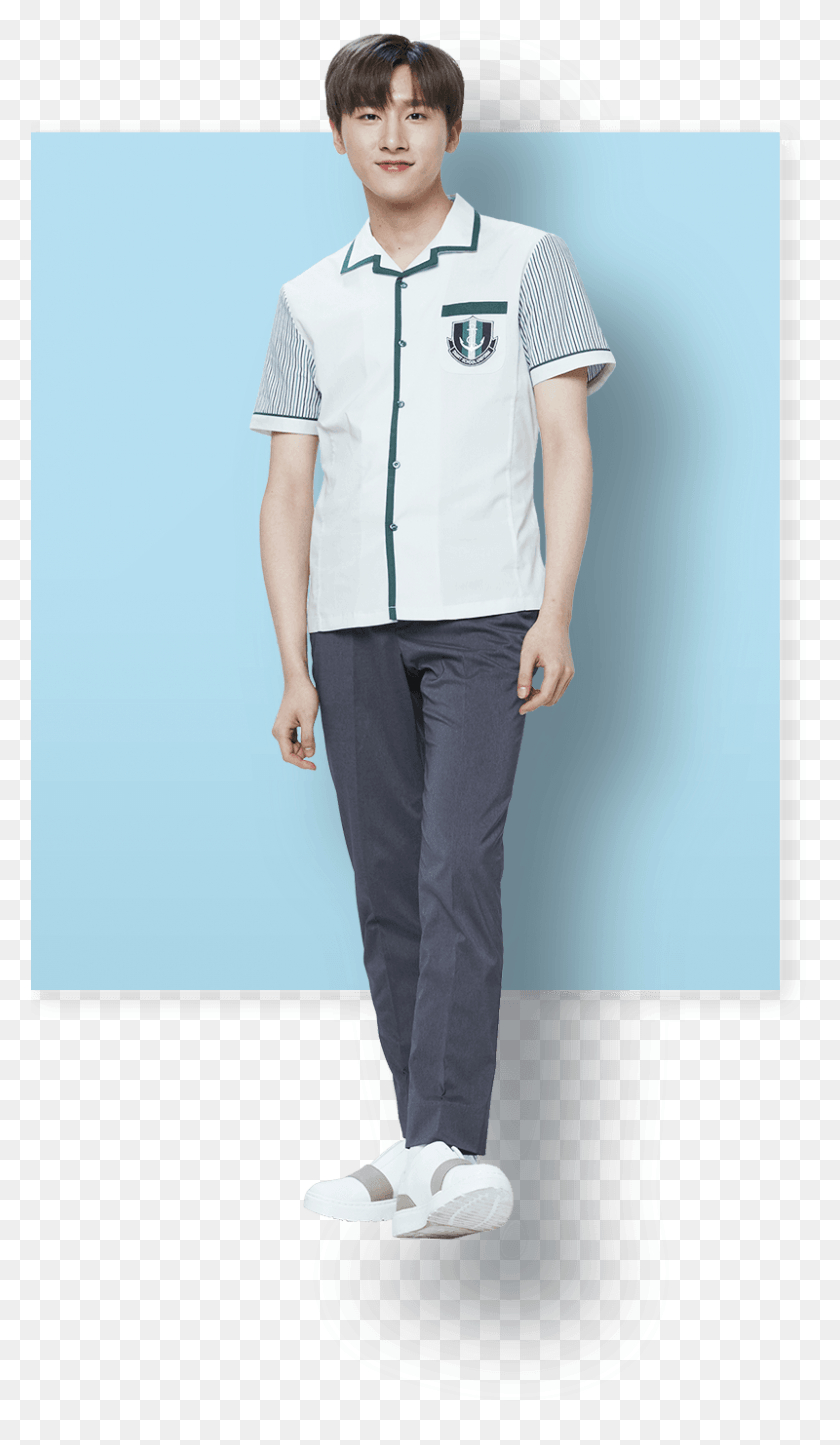 800x1421 Changkyun Smart Uniform, Clothing, Apparel, Person HD PNG Download