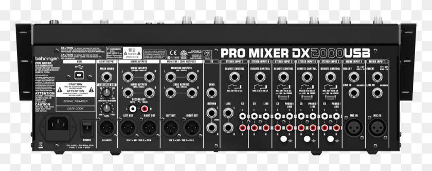 1000x352 Channel Dj Mixer With Usbaudio Interface Mixer Behringer Dx 2000, Electronics, Amplifier, Computer Keyboard HD PNG Download