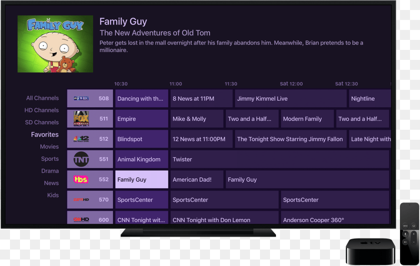 1744x1106 Channels App On Apple Tv Hdhomerun App Apple Tv, Hardware, Computer Hardware, Electronics, Screen Clipart PNG
