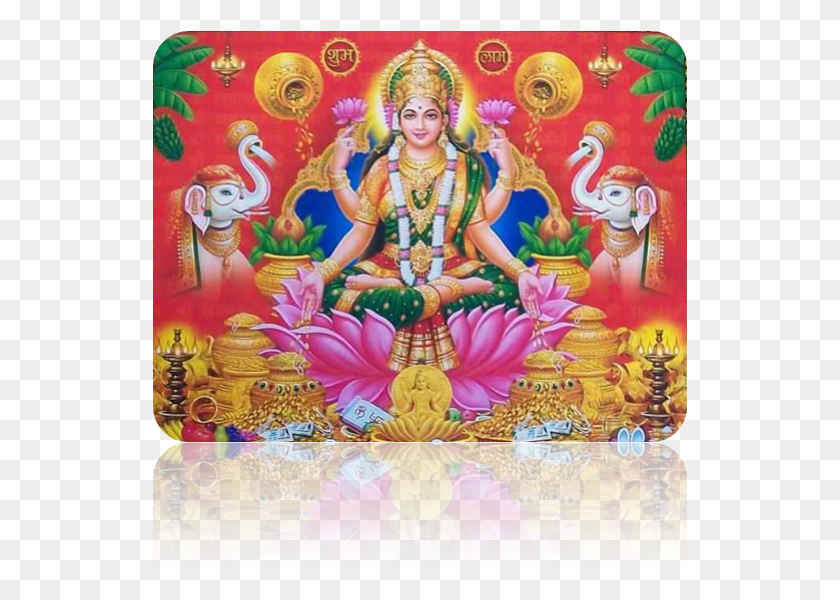 535x540 Chant For 108 Times Daily And In Very Less Time See Shree Laxmi With Shree Yantra, Person, Human, Advertisement HD PNG Download
