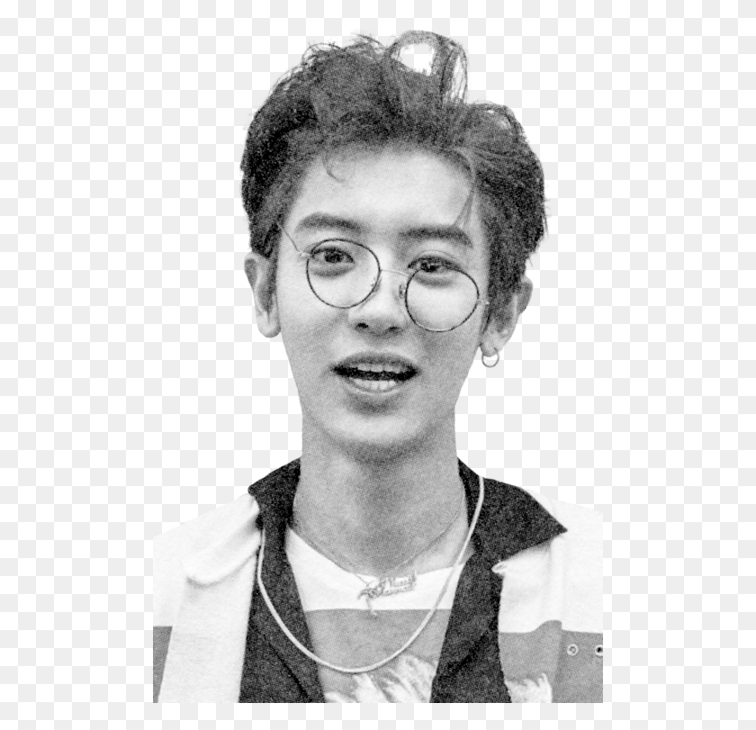 501x751 Chanyeol Exo And Kpop Image Power Chanyeol Black And White, Face, Person, Human HD PNG Download