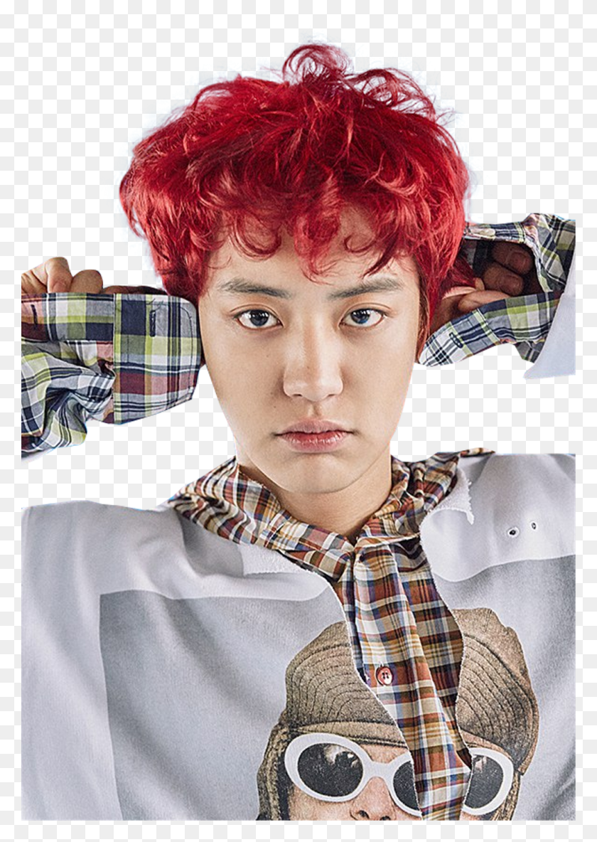 1024x1476 Chanyeol Exo Lucky One Photoshoot, Face, Person, Sunglasses HD PNG Download