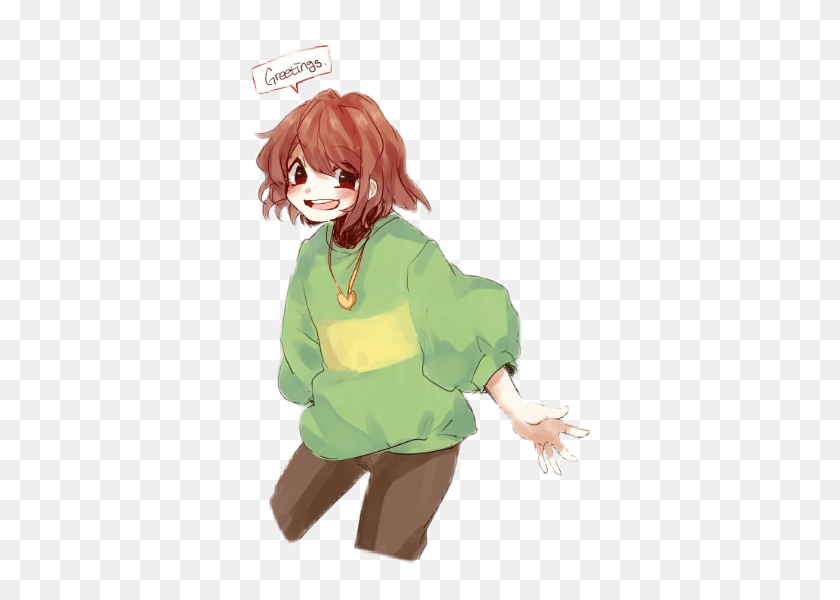 344x540 Chara Sticker Chara Full Body Undertale, Person, Human, Book HD PNG Download