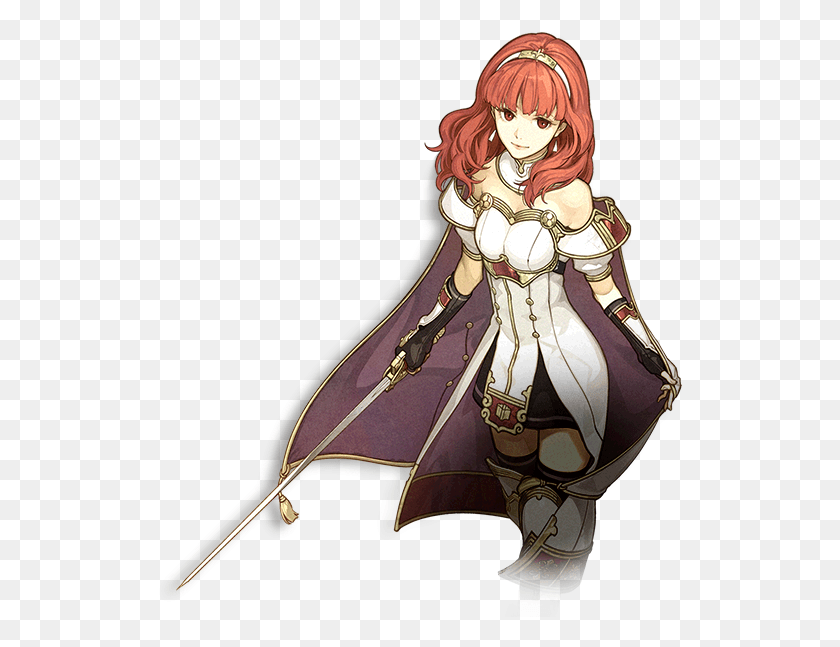 528x587 Character Celica Celica Fire Emblem Echoes, Person, Human, Manga HD PNG Download