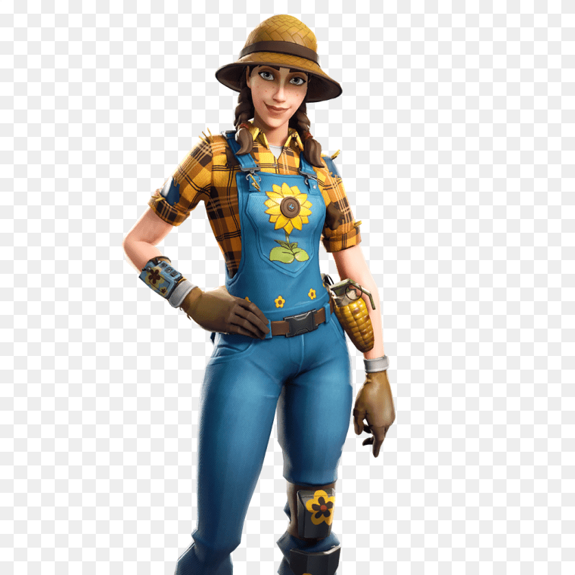 1025x1025 Character Transparent Fishstick Fortnite Sunflower, Clothing, Costume, Person, Adult Sticker PNG