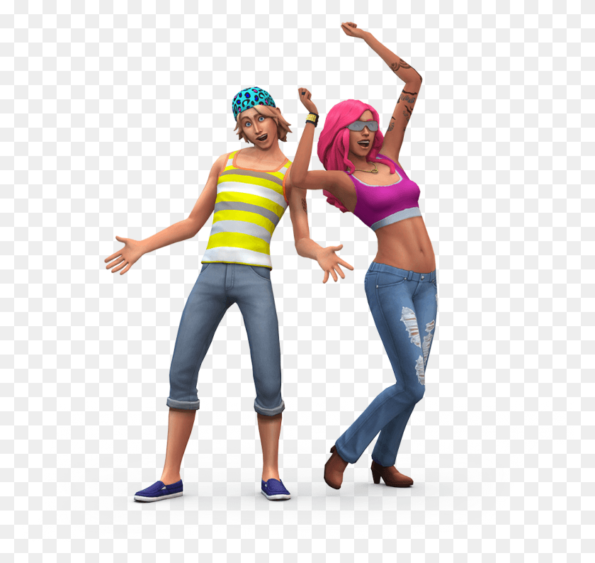 1001x943 Character Transparent Sims Sims 4 Conteudo Personalizado Para O Pacote Juntese, Dance Pose, Leisure Activities, Clothing HD PNG Download