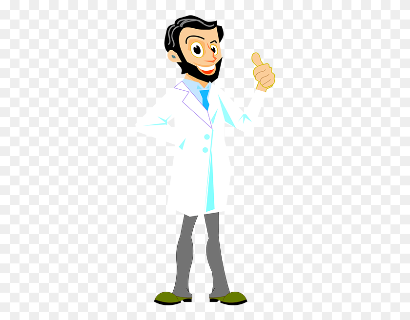 288x596 Character Vector Doctor In Vector, Clothing, Apparel, Lab Coat HD PNG Download