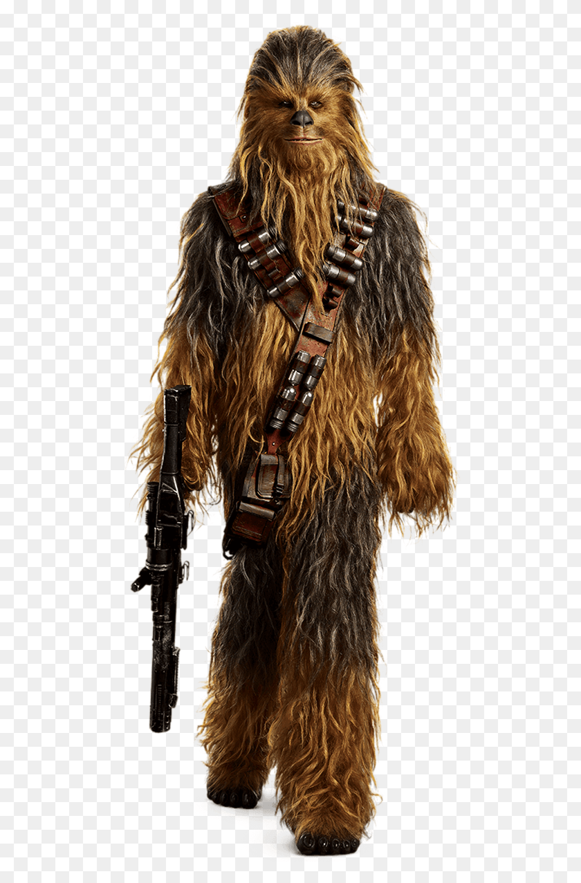 500x1217 Characters Of Solo A Star Wars Story The Mighty Chewbacca Chewbacca Solo A Star Wars Story, Person, Human, Accessories HD PNG Download