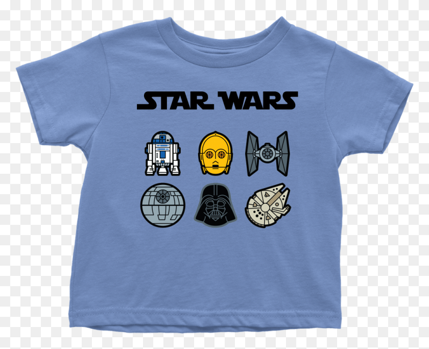 1009x807 Personajes De Star Wars Darth Vader R2D2 C3Po Camiseta Para Niños Pequeños, Ropa, Vestimenta, Camiseta Hd Png Descargar
