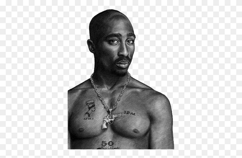 371x488 Charcoal Drawing Of Tupac, Skin, Person, Human HD PNG Download