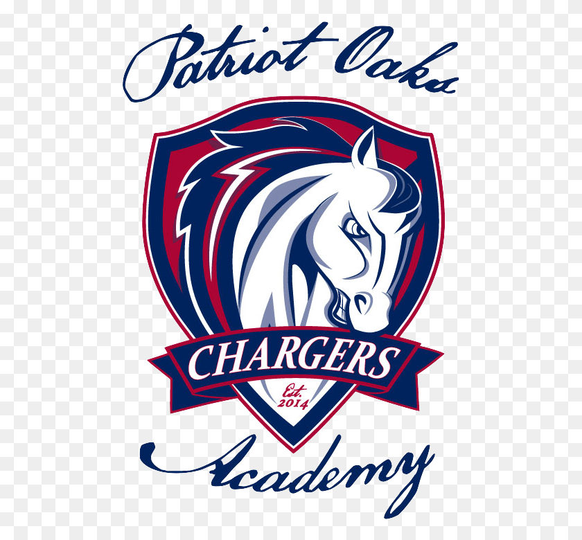 487x720 Charger Logo Patriot Oaks Academy Logo, Poster, Advertisement, Armor HD PNG Download