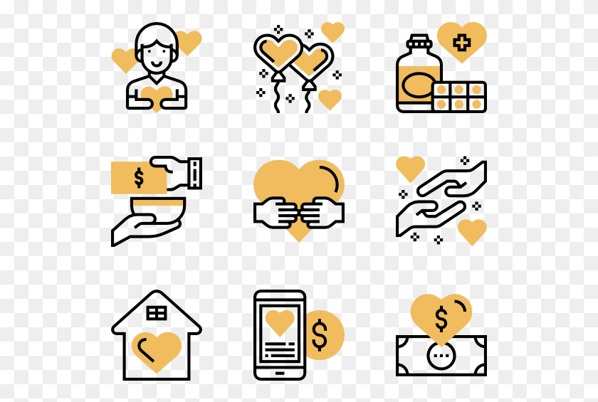 529x505 Charity Elements Business Development Icons, Number, Symbol, Text HD PNG Download