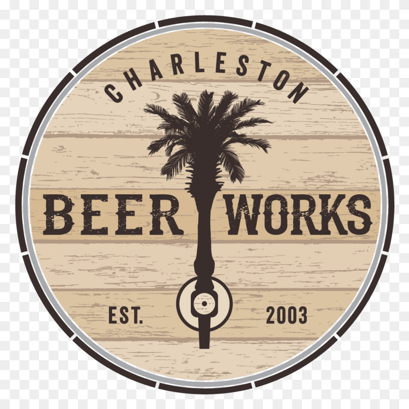 970x970 Логотип Пивоварни Charleston Beer Works, Дерево, Растение, Пальма Hd Png Скачать