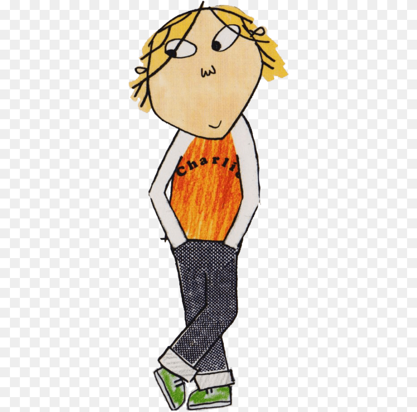 326x830 Charlie And Lola, Clothing, Person, Pants, Book Sticker PNG