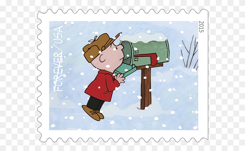 588x459 Charlie Brown Christmas Stamps, Postage Stamp, Envelope, Mail HD PNG Download