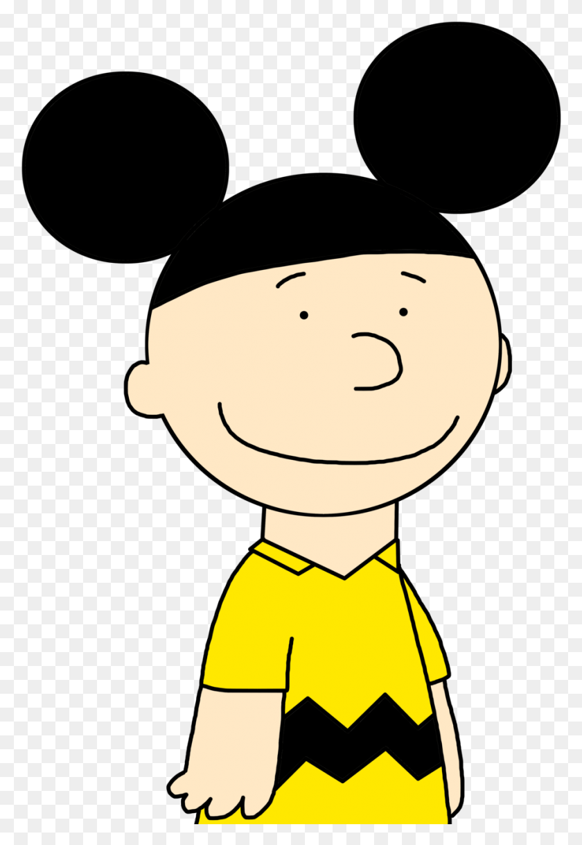 925x1374 Charlie Brown With Mickey Mouse Ears By Marcospower1996 Mickey Mouse Universal Studio, Toy, Hand, Figurine HD PNG Download