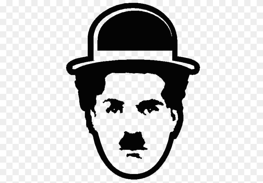 462x585 Charlie Chaplin, Stencil, Helmet, Clothing, Hardhat Clipart PNG