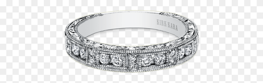 430x206 Charlotte 18k White Gold Ladies Wedding Band Thumb Engagement Ring, Bangles, Jewelry, Accessories HD PNG Download