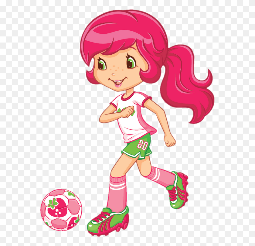 575x750 Charlotte Aux Fraises Foot Strawberry Shortcake Cartoon Soccer, Person, Human, Costume HD PNG Download