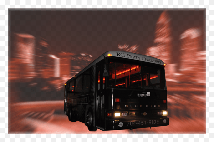 1000x636 Charlotte Skyline Mistress Night, Bus, Vehicle, Transportation HD PNG Download