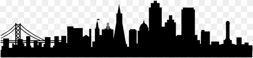 1330x309 Charlotte Skyline Silhouette Silhouette San Francisco Skyline, City Clipart PNG