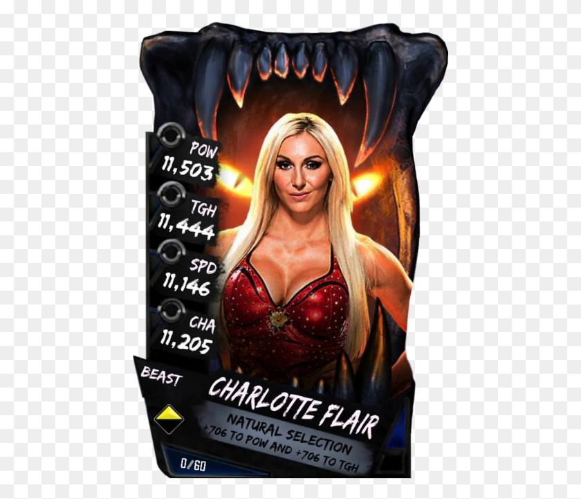 457x661 Charlotteflair S4 16 Beast Enzo Amore Wwe Supercard, Person, Human, Advertisement HD PNG Download