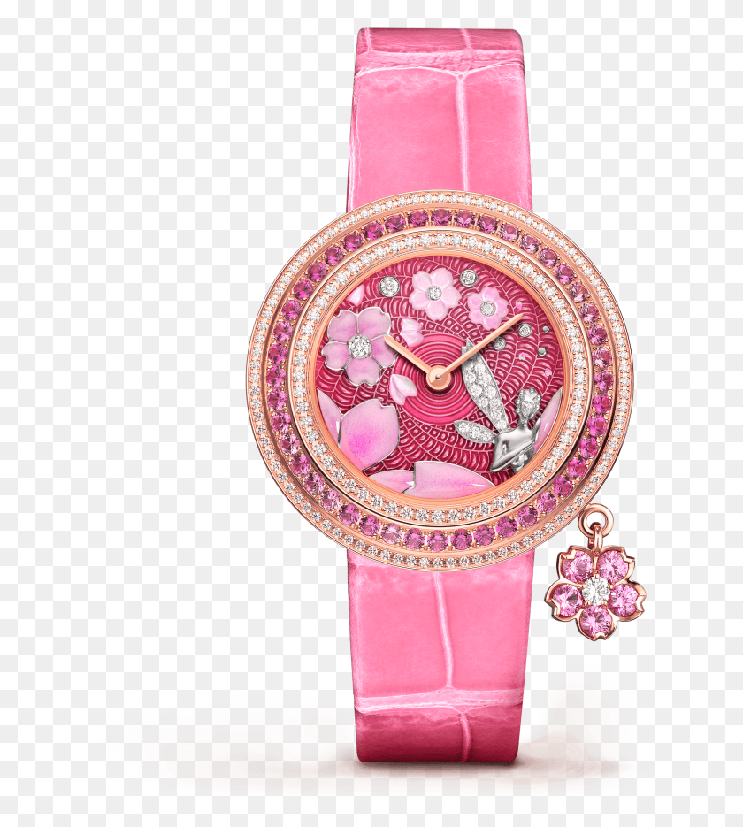 2163x2429 Charms Extraordinaire Fe Sakura Watch Montre Fleur De Cerisier, Wristwatch, Food, Plant HD PNG Download