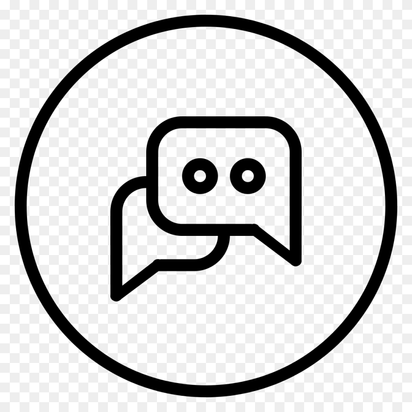 1024x1024 Chat Button Outline Chat Button, Gray, World Of Warcraft HD PNG Download