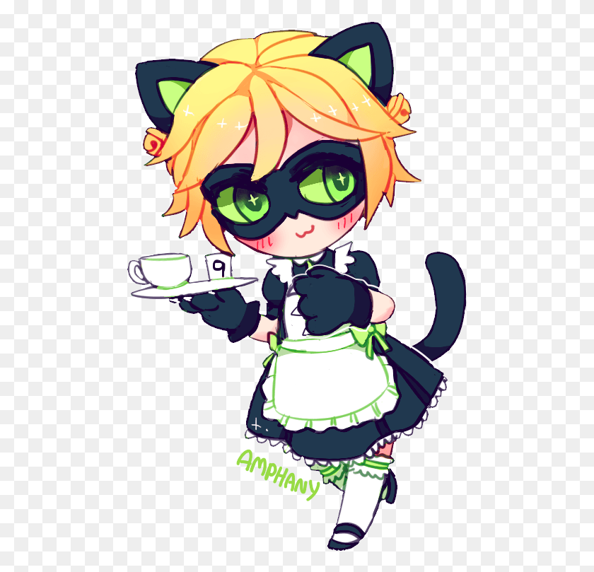 481x749 Chat Noir Maid Maid Chat Noir, Graphics, Person HD PNG Download