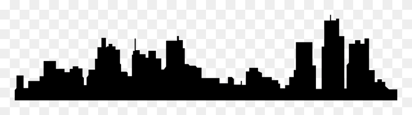 1500x340 Chattanooga Skyline Silhouette At Getdrawings Detroit Skyline Silhouette, Urban, Gray HD PNG Download