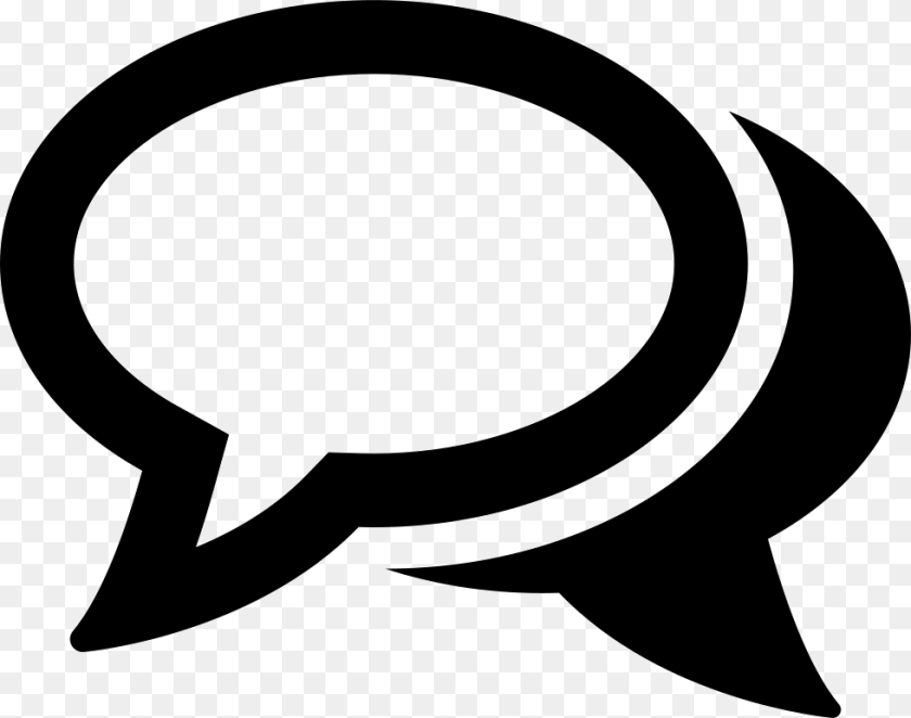 Chatting Oval Speech Bubbles Hablar Icono, Stencil, Silhouette, Animal, Fish Clipart PNG