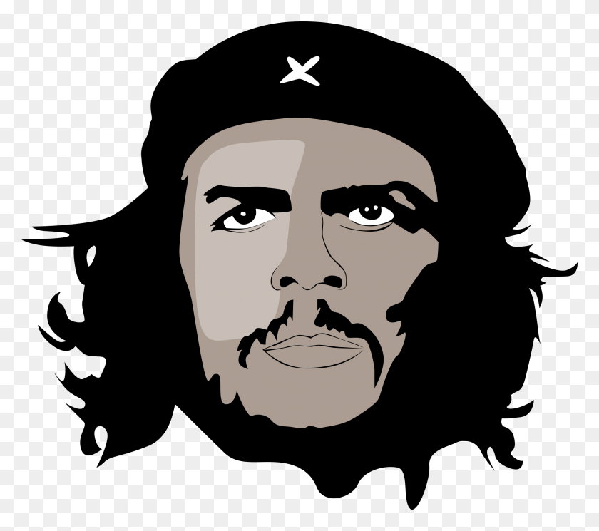 2305x2025 Che Guevara Black Background, Stencil, Face, Portrait HD PNG Download