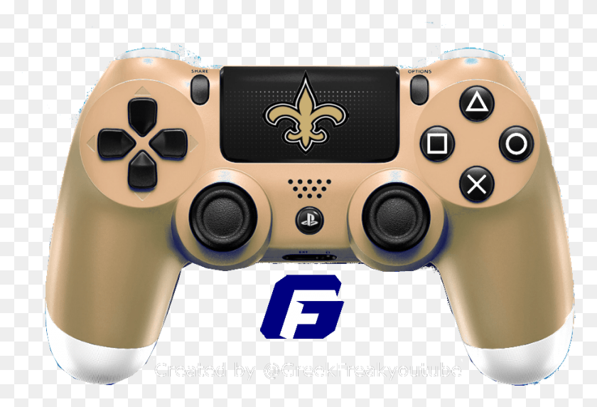 910x598 Check Out All My Nfl Ps4 Controller Concept New Orleans Berry Blue Ps4 Controller, Electronics, Joystick, Camera HD PNG Download
