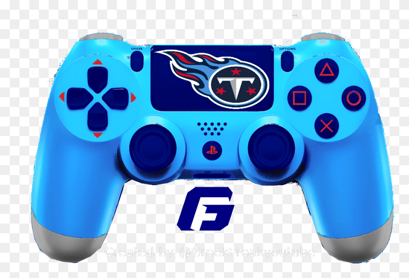 910x598 Check Out All My Nfl Ps4 Controller Concept Tennessee Ps4 Retro Dualshock, Electronics, Joystick, Video Gaming HD PNG Download