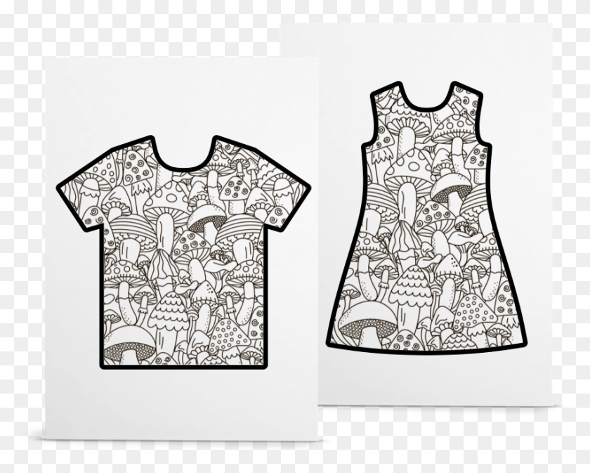 851x669 Check Out Our New Illustrated Templates Sketch, Clothing, Apparel HD PNG Download