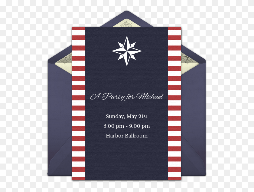 535x574 Check Out This Free Party Invitation Featuring A Nautical Cross, Flyer, Poster, Paper HD PNG Download