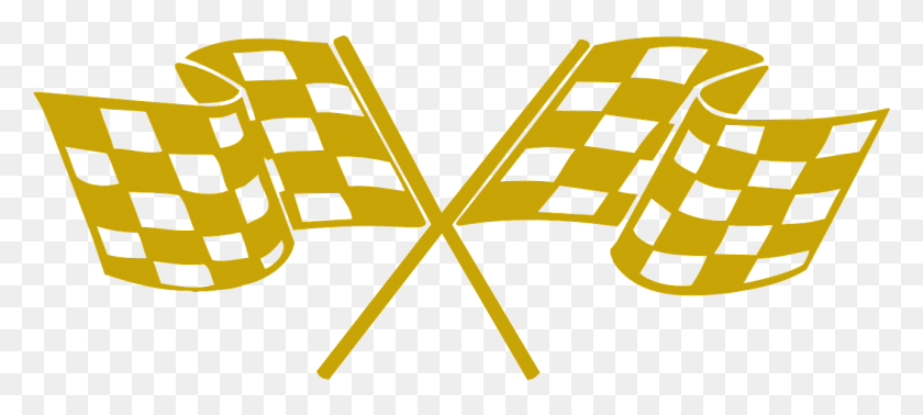 1281x523 Checker Flags Racing Flags Flag Image Gold Racing Flags, Symbol, Logo, Trademark HD PNG Download