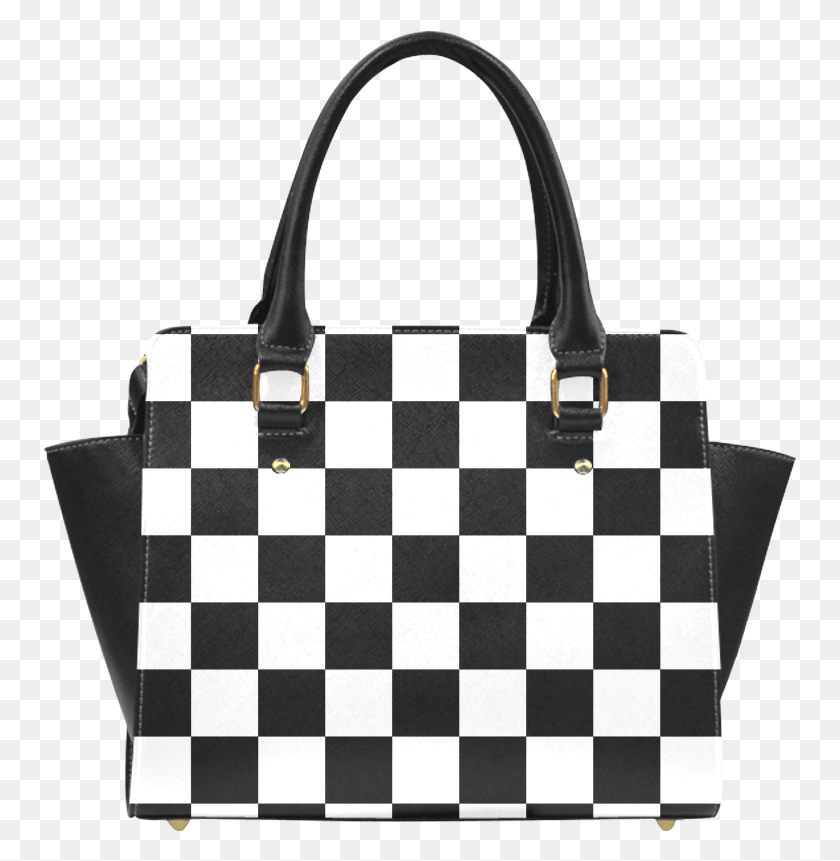 753x801 Checkerboard Black And White Classic Shoulder Handbag Escape Room Strongsville, Chess, Game, Accessories HD PNG Download