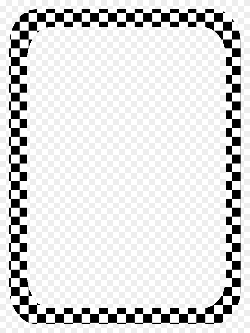 875x1187 Checkerboard Clipart Checkered Flag Race Car Border Clipart, Text, Texture, Symbol HD PNG Download