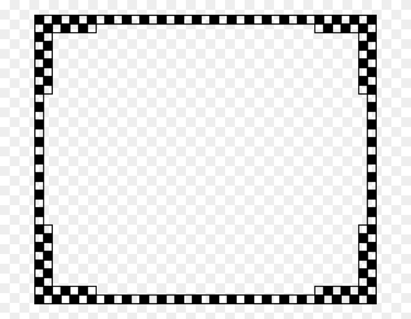 700x593 Checkered Border Black And White Square Border, Gray, World Of Warcraft HD PNG Download