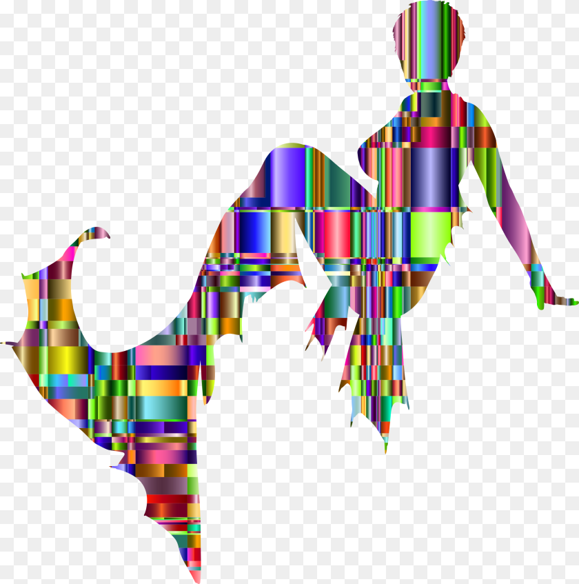 Checkered Chromatic Mermaid Icons, Art, Graphics, Person, Collage Clipart PNG