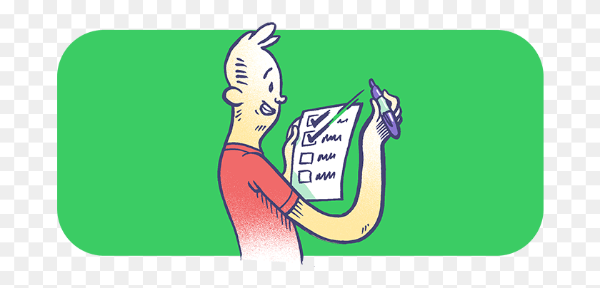 682x344 Checking Off Your To Do List Cartoon, Label Descargar Hd Png