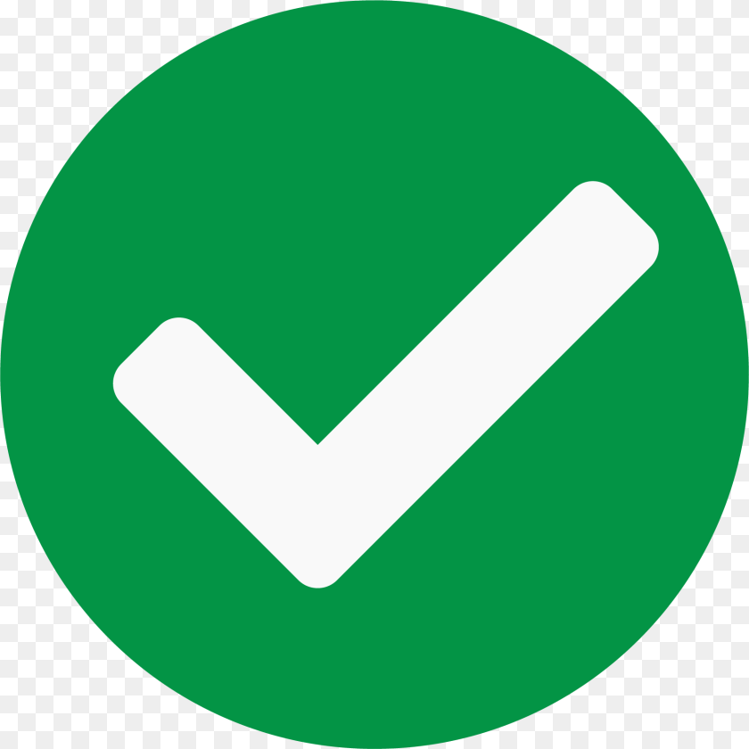 Checkmark Circle Status Icon Transparent, Sign, Symbol, Disk, Road Sign Sticker PNG