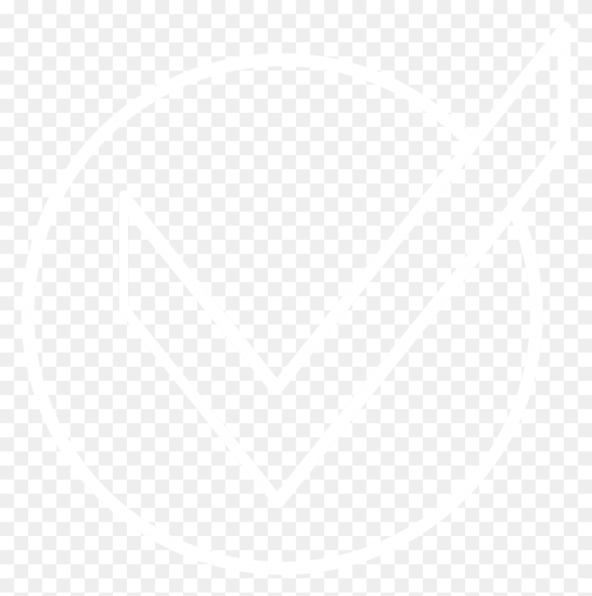 2494x2511 Checkmark White Icon Emblem, Symbol, Logo, Trademark HD PNG Download